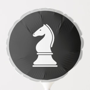 Chess Theme Party Balloons -Knight Black and White
