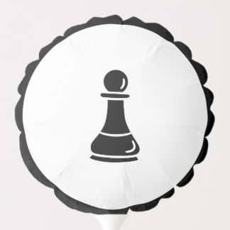 Chess Theme Party Balloons - Pawn Black and White