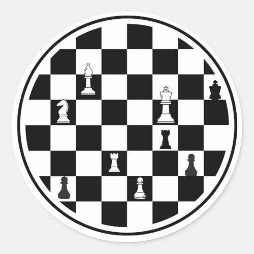 Chess Theme Stickers _ Elegant Chessboard Design