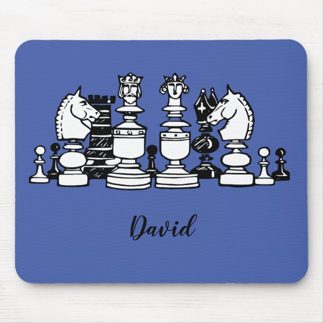 Chess Themed Personalized Mousepad (Front)