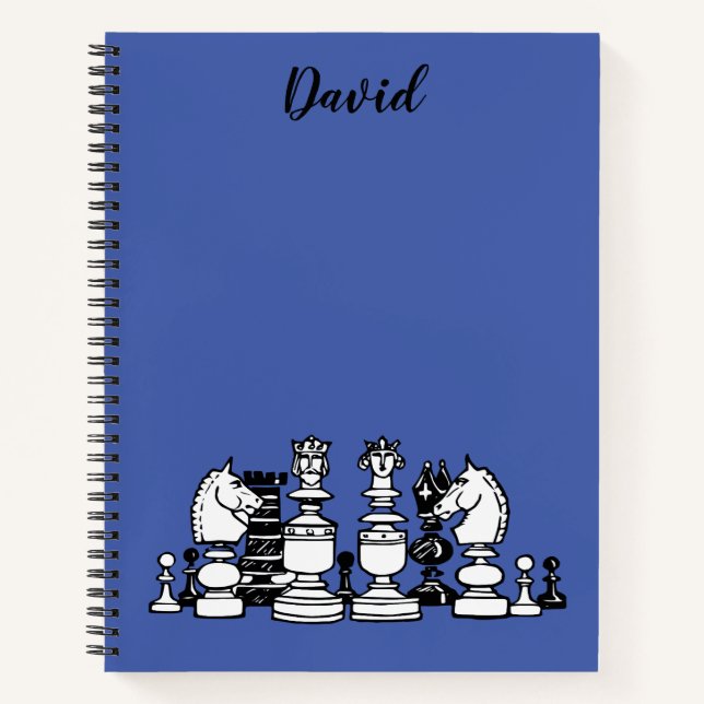 Chess Themed Personalized Notebook (Front)