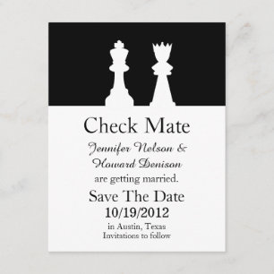 Chess Wedding Save The Date Announcement