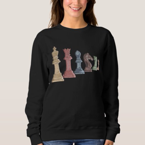 Chess Wizard Chess Player Chess   Board Game Sweatshirt