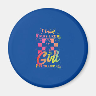 Chess Women Queen Chessfield Team Play Like A Girl Magnet