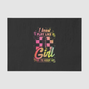 Chess Women Queen Chessfield Team Play Like A Girl Tissue Paper
