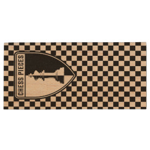 Chess wood flash drive