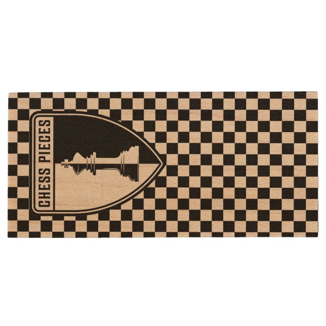 Chess  wood flash drive (Back)