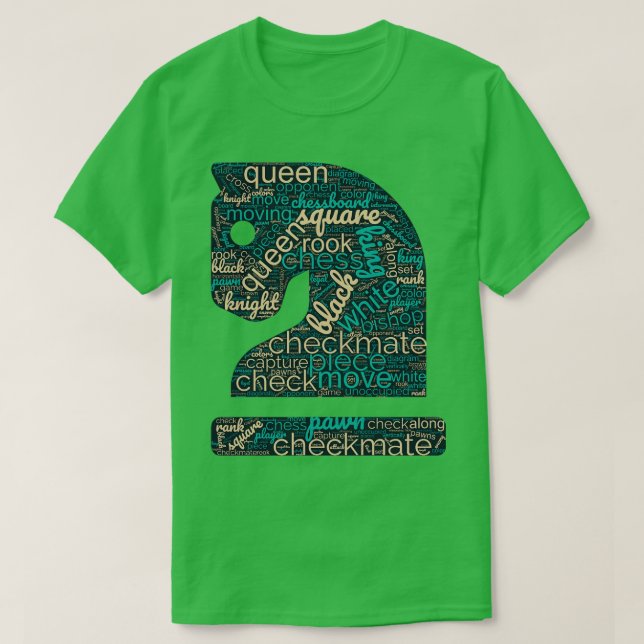 Chess Wordcloud T-Shirt (Design Front)