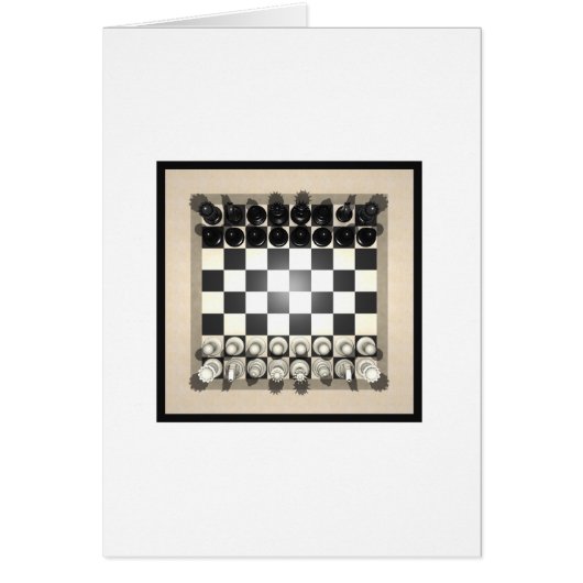 Chessboard and Chess Pieces: Cards (Front)