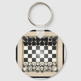 Chessboard and Chess Pieces: Keychain