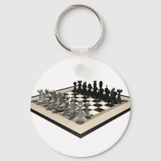 Chessboard and Chess Pieces: Keychain
