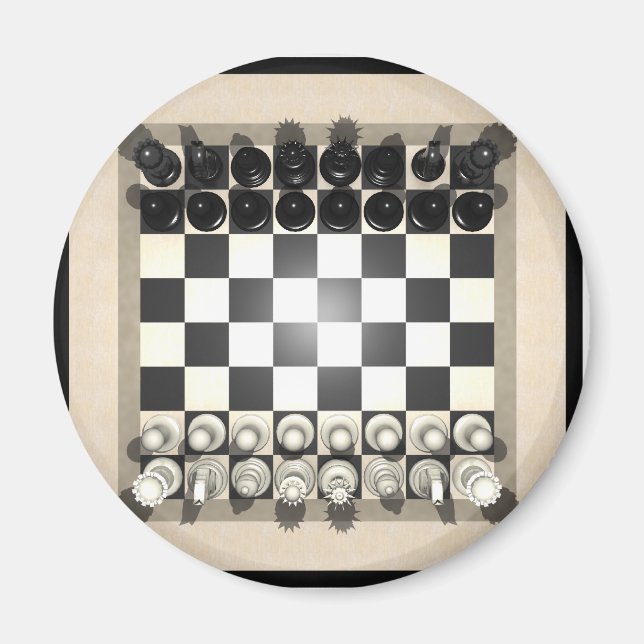 Chessboard and Chess Pieces: Magnet (Front)