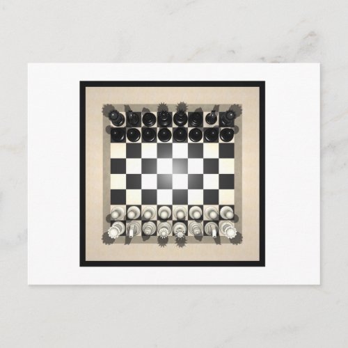 Chessboard and Chess Pieces Postcard