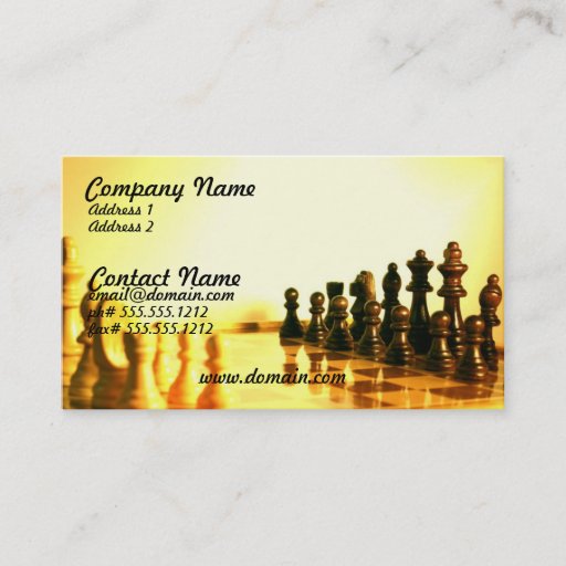 Customizable Chessboard Business Card