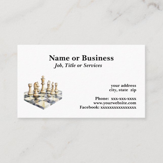 Chessboard Business Card (Front)