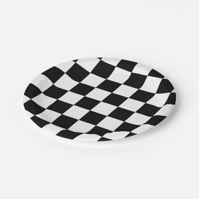 Chessboard Case  Paper Plates (Angled)