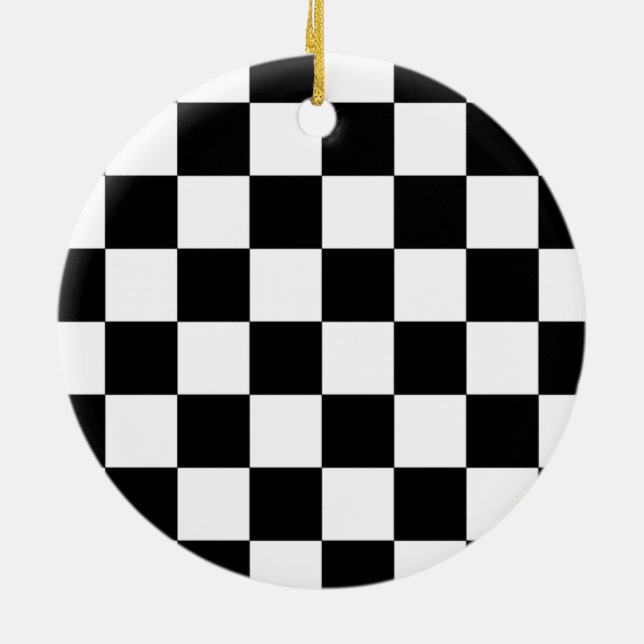 Chessboard Ceramic Ornament (Back)