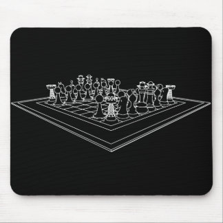 Chessboard & Chess Pieces: Mouse Pad