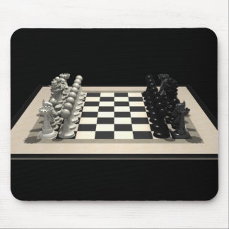 Chessboard & Chess Pieces: Mousepad