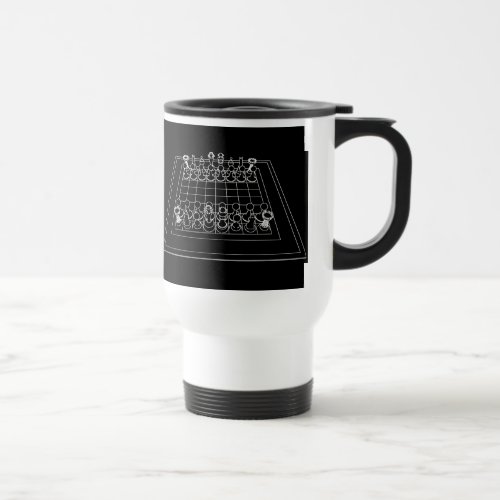 Chessboard  Chess Pieces Travel Mug