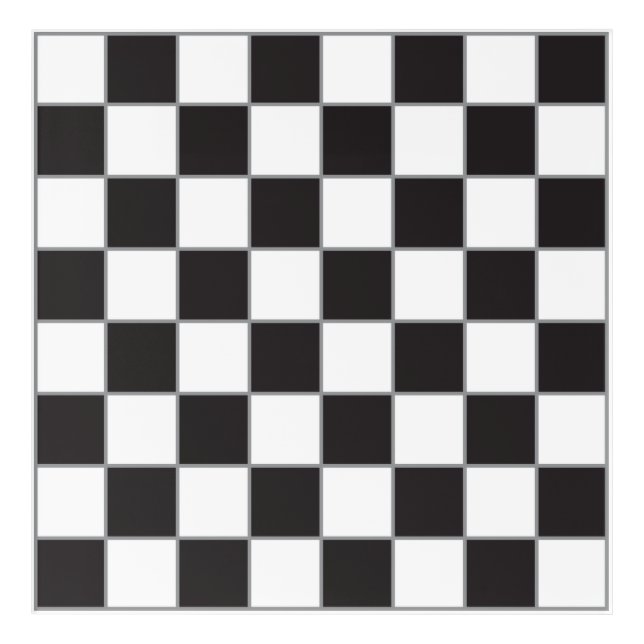 chessboard chess table competition acrylic print (Front)