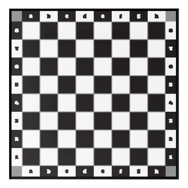chessboard chess table competition acrylic print (Front)