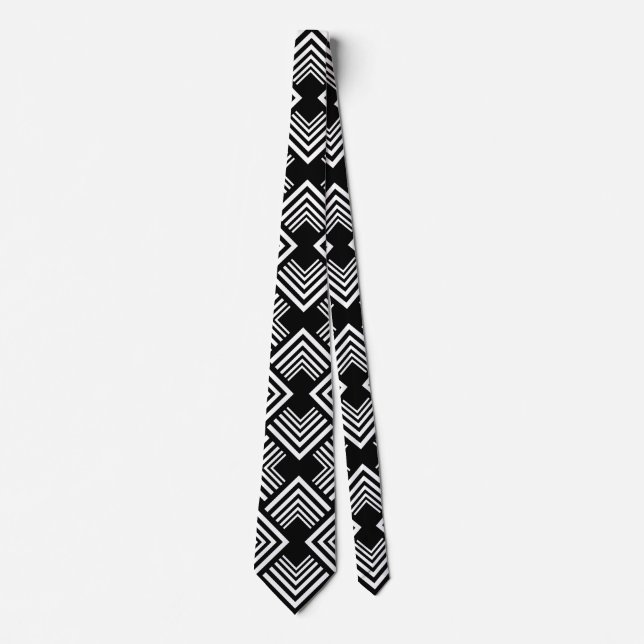 chessboard chess table competition like neck tie (Front)