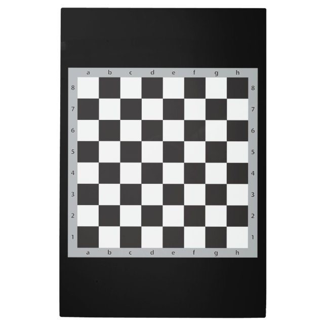 chessboard chess table competition metal print (Front)