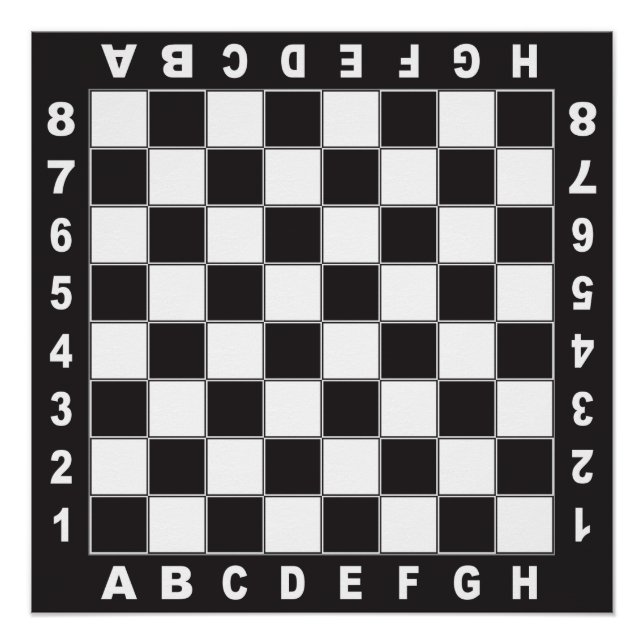 chessboard chess table competition poster (Front)