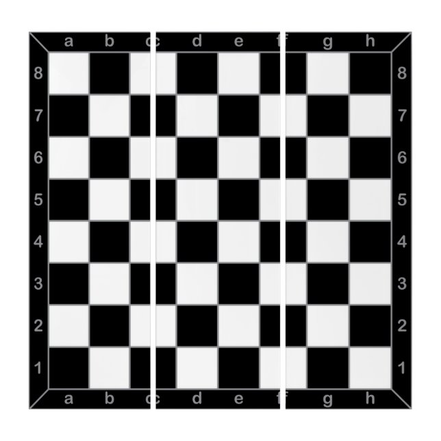 chessboard chess table competition triptych (Front)