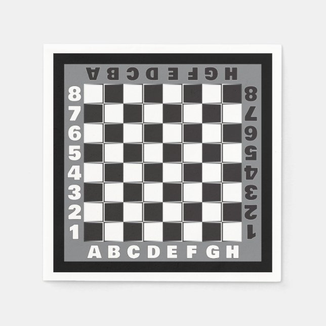 chessboard competition double posts napkins (Front)