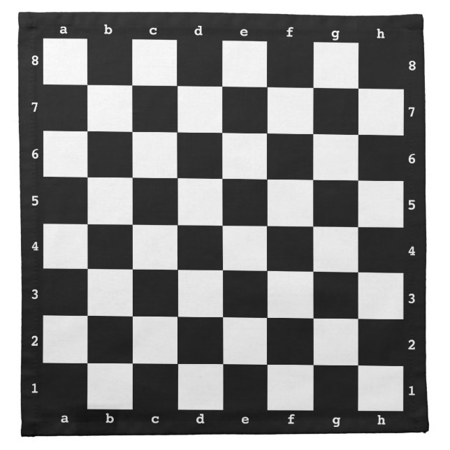 Chessboard Cotton Napkin 12"x12" (Front)