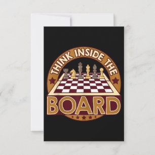 ChessBoard Quote Chess Player Thinking Game Board Invitation