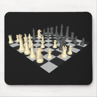 Chessboard with Chess Pieces - Custom Mousepad