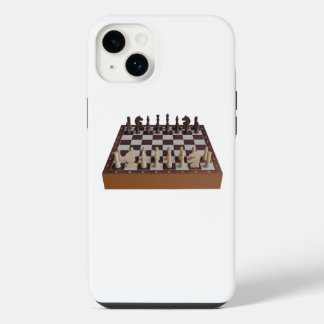 Chessboard with chessmen iPhone 14 plus case
