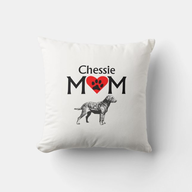 Chessie Mom Throw Pillow (Front)