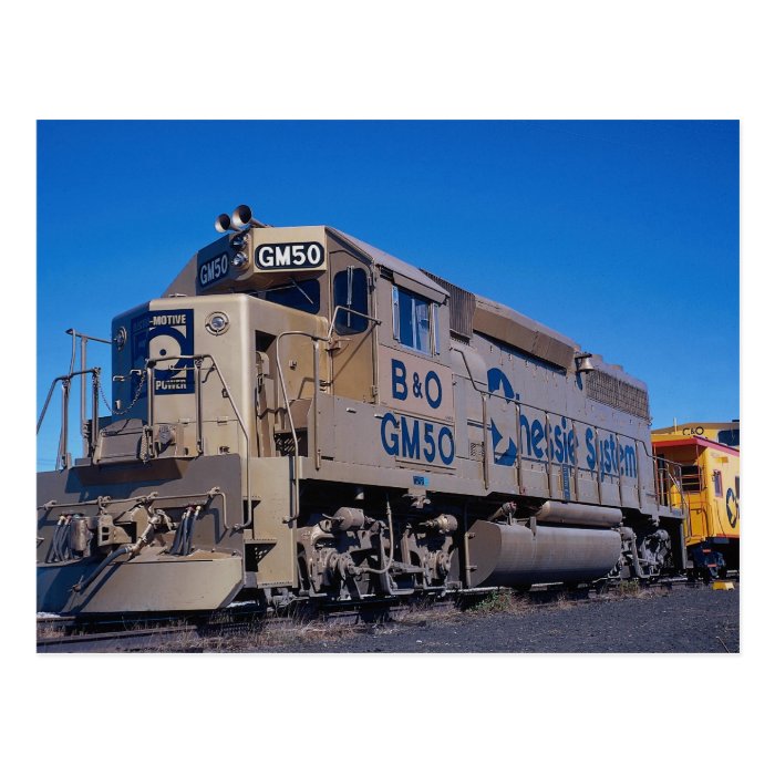 Chessie System/B&O, EMD GP 40 in EMD 50th annivers Postcard