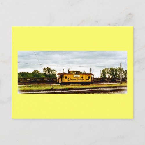 Chessie System Caboose at Toledo OH 1996 Postcard