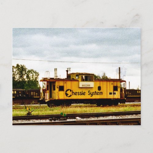 Chessie System Caboose at Toledo OH 1996 Postcard