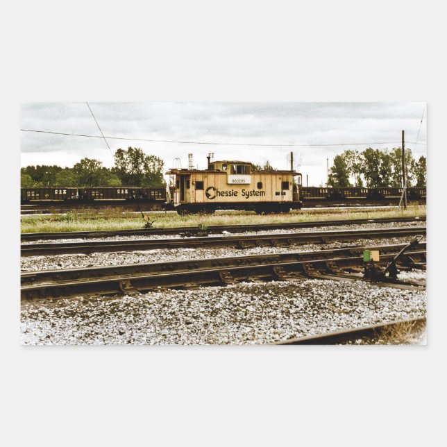 Chessie System Caboose at Toledo, OH 1996 Rectangular Sticker (Front)