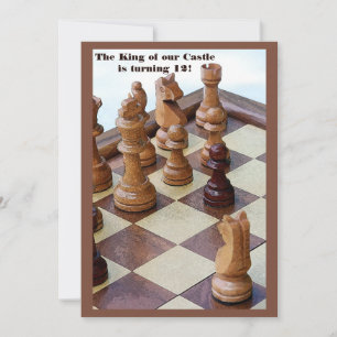 Chessmen Birthday Party Invitation