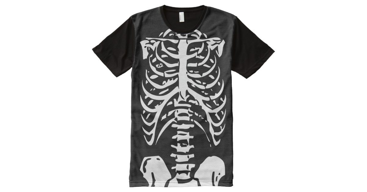 Chest Bones X-Ray Skeleton Funny Costume Halloween All-Over-Print T ...