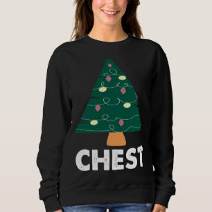 Chest Chestnuts Couples Matching Christmas Costume Sweatshirt