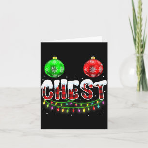 Chest Nuts Christmas Funny Matching Couple Chestnu Card