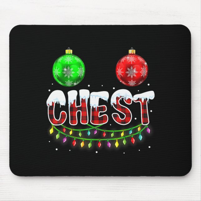 Chest Nuts Christmas Funny Matching Couple Chestnu Mouse Pad (Front)