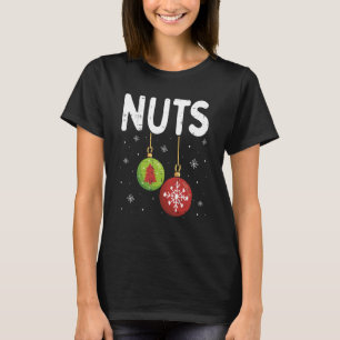 Chest Nuts Christmas Funny Matching Couple Chestnu T-Shirt