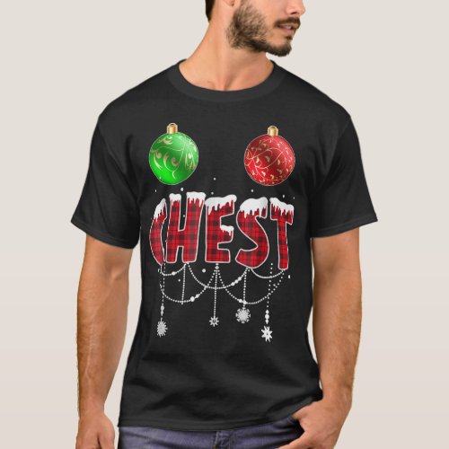 Chest Nuts Christmas Funny Matching Couple Chestnu T_Shirt