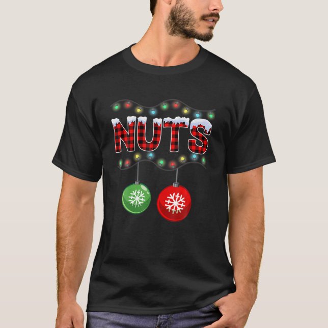 Chest Nuts Christmas Lights Matching Couple Chestn T-Shirt (Front)