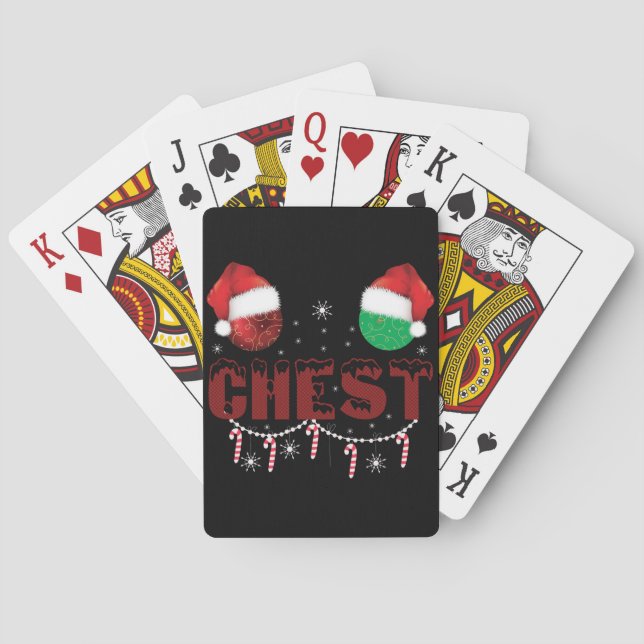 Chest Nuts Christmas Matching Christmas Couples  Poker Cards (Back)