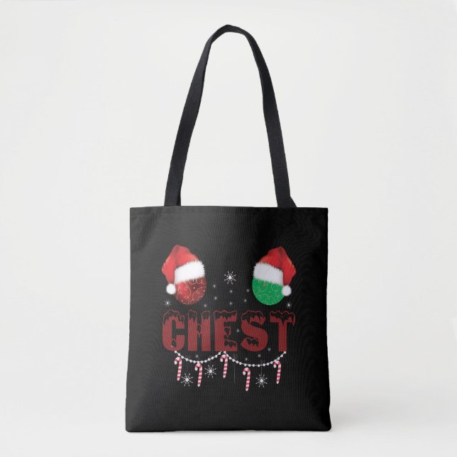 Chest Nuts Christmas Matching Christmas Couples  Tote Bag (Front)
